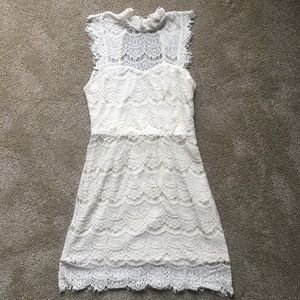 NWOT Boutique Cream Open Back Dress Size Medium